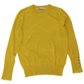 Zara Womens Crew Neck Jumper Sweater UK 14 Medium Yellow Viscose