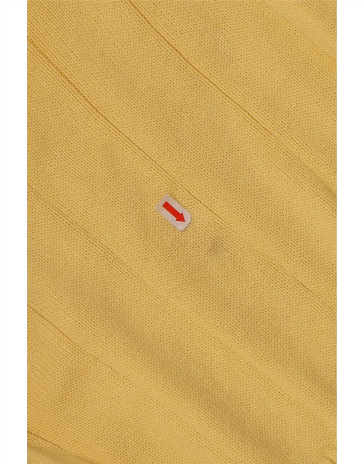 TOMMY HILFIGER Mens V-Neck Jumper Sweater XL Yellow Cotton