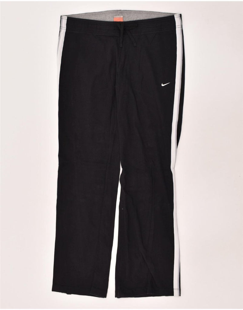 NIKE Womens Tracksuit Trousers UK 16/18  Large Black Cotton | Vintage Nike | Thrift | Second-Hand Nike | Used Clothing | Messina Hembry 