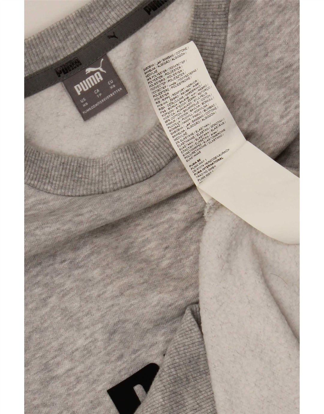 Puma Mens Graphic Sweatshirt Jumper XS Grey Cotton