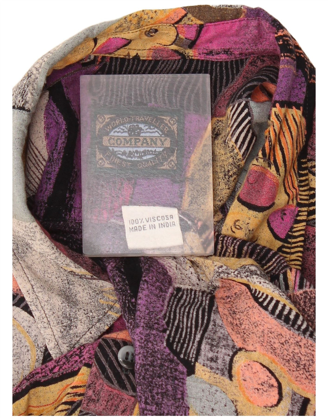 Vintage Mens Loose Fit Shirt Medium Multicoloured Colourblock Retro