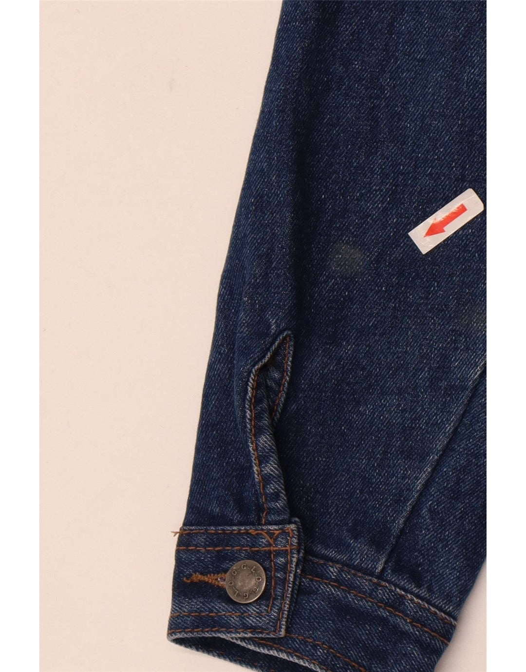 Vintage Womens Crop Denim Jacket UK 14 Medium Blue Cotton