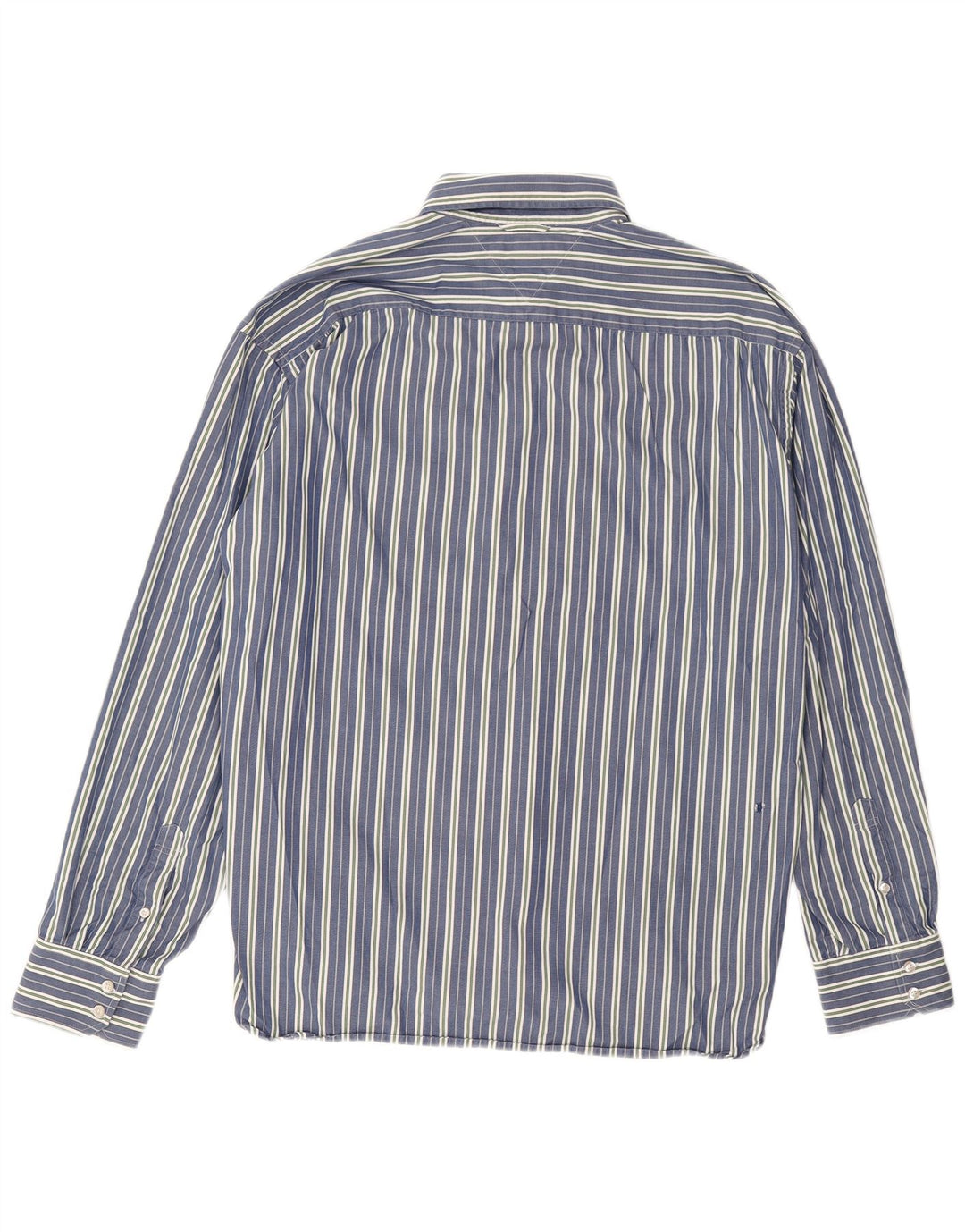 TOMMY HILFIGER Mens Shirt 2XL Navy Blue Striped Cotton
