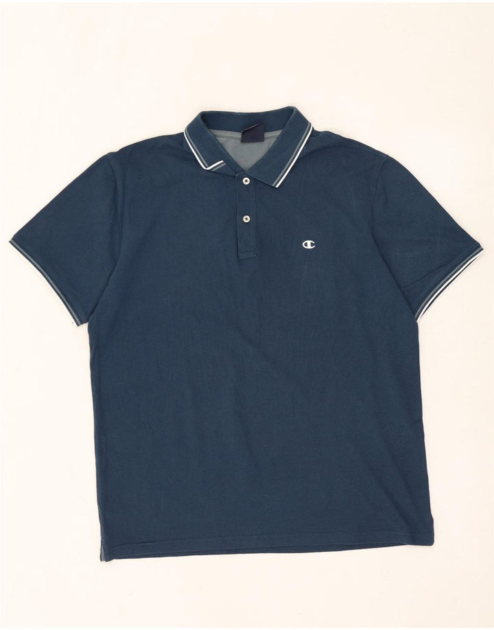 Champion Mens Polo Shirt Large Navy Blue