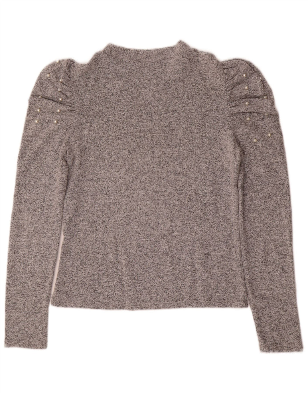 Zara Womens Crew Neck Jumper Sweater UK 12 Medium Grey