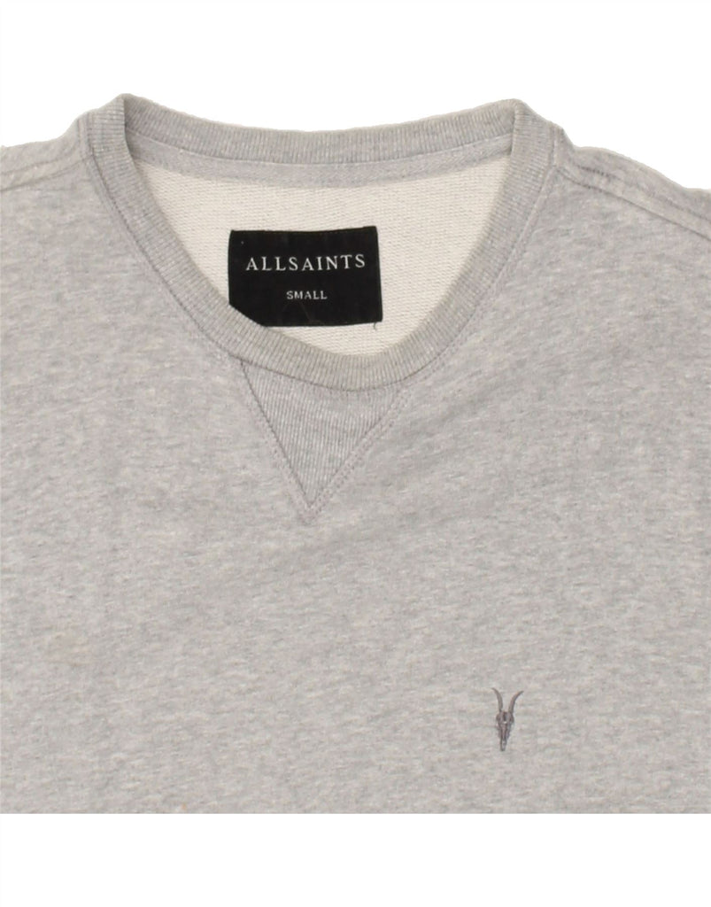ALL SAINTS Mens Sweatshirt Jumper Small Grey Cotton | Vintage All Saints | Thrift | Second-Hand All Saints | Used Clothing | Messina Hembry 