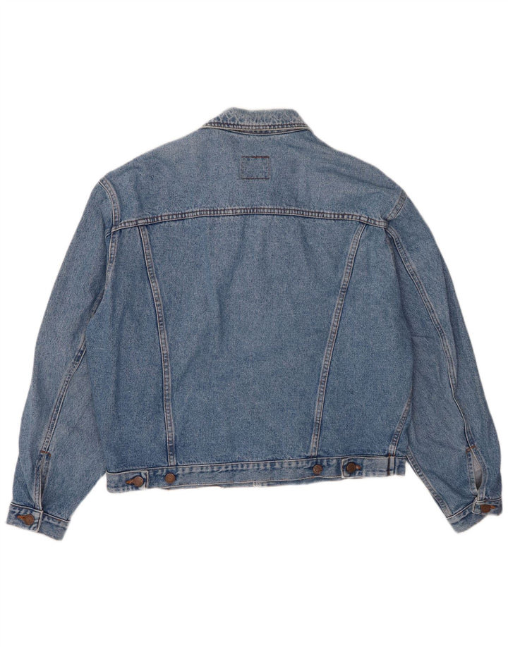 Benetton Mens Denim Jacket IT 48 Medium Blue Cotton