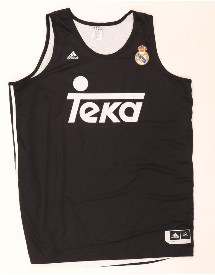 Adidas Mens Real Madrid Graphic Vest Top 3XL Black Polyester