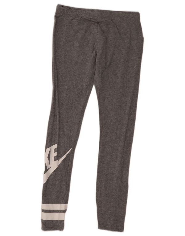 Nike Girls Graphic Leggings 12-13 Years Large Grey Sports