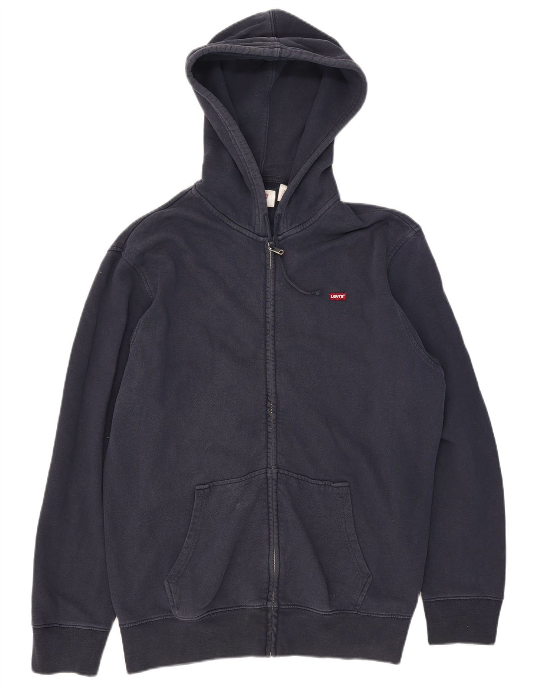 Levi's Mens Zip Hoodie Sweater XL Navy Blue Cotton