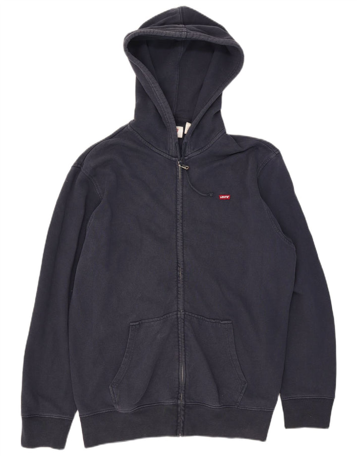 Levi's Mens Zip Hoodie Sweater XL Navy Blue Cotton