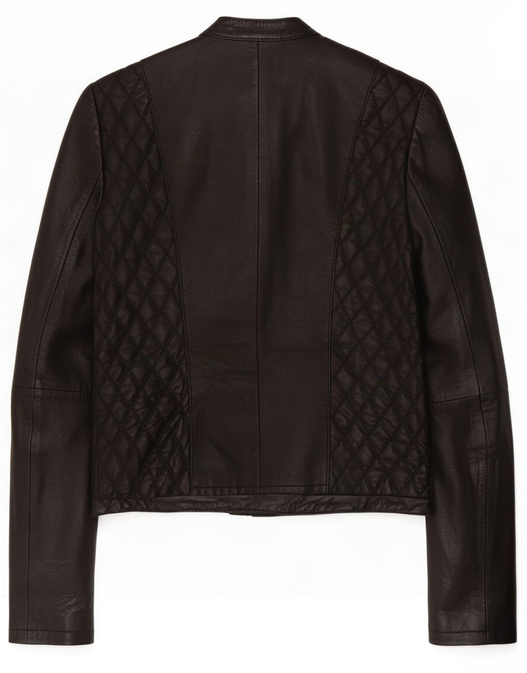 Zara Womens Biker Jacket UK 10 Small Black Leather