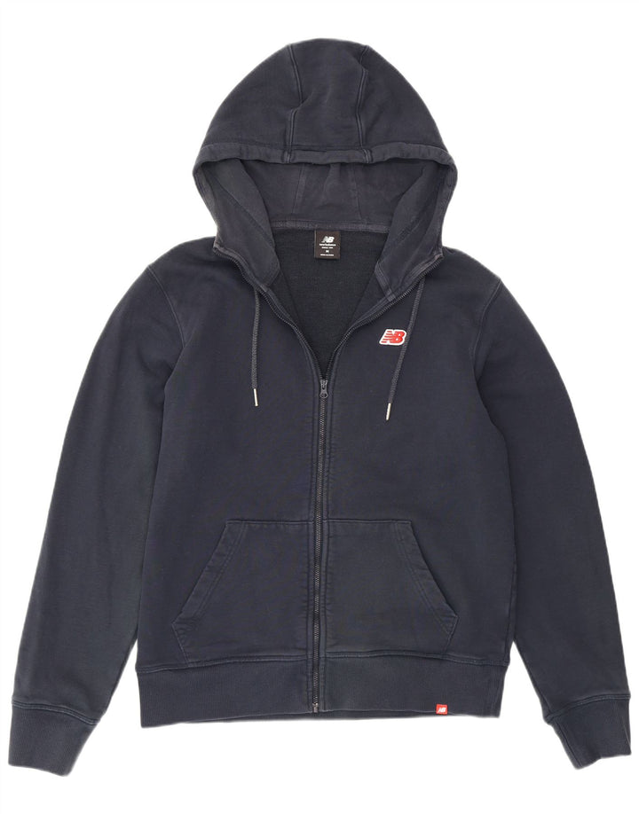 New Balance Mens Zip Hoodie Sweater Medium Navy Blue Cotton