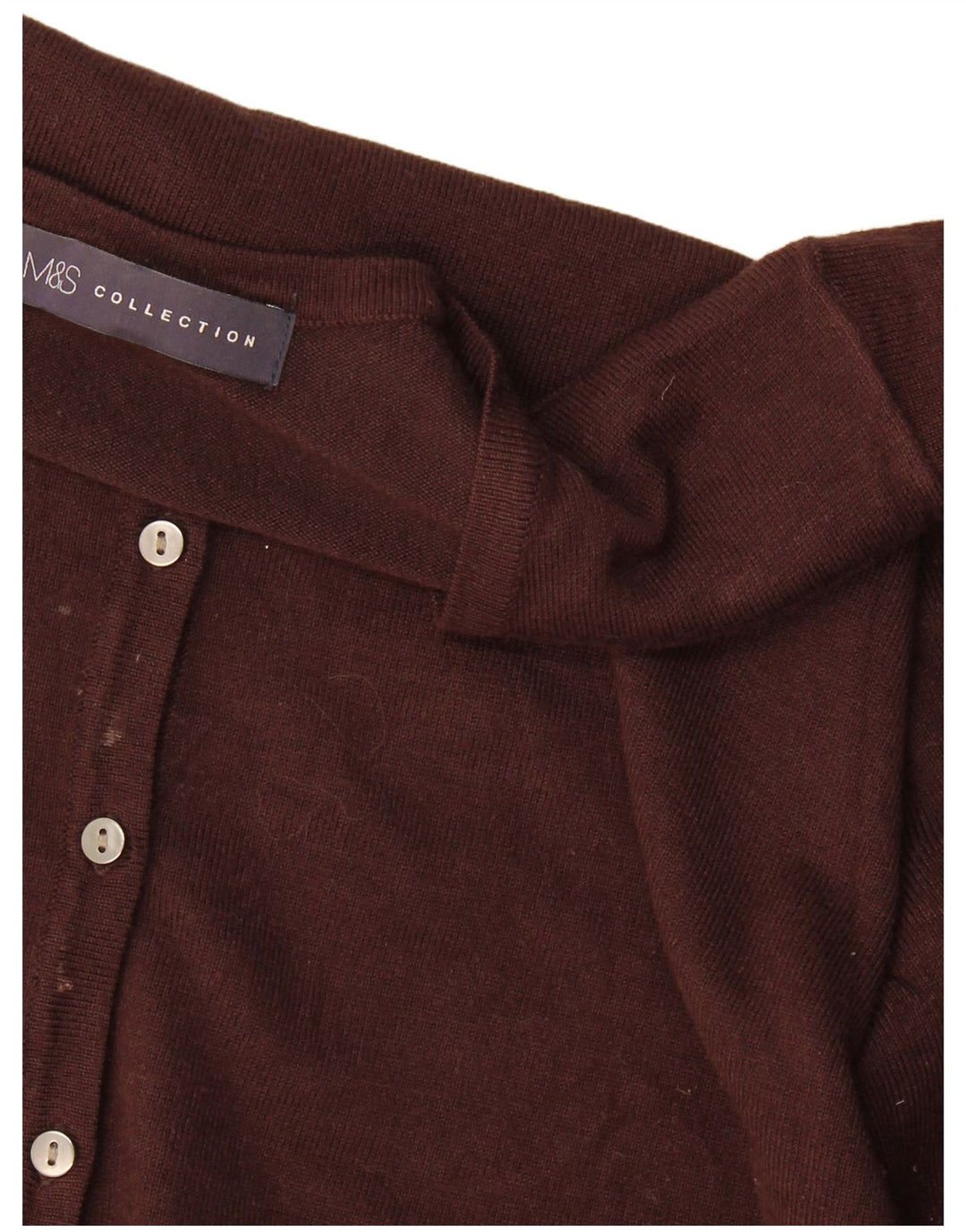 Marks & Spencer Womens Cardigan Sweater UK 16 Large Brown