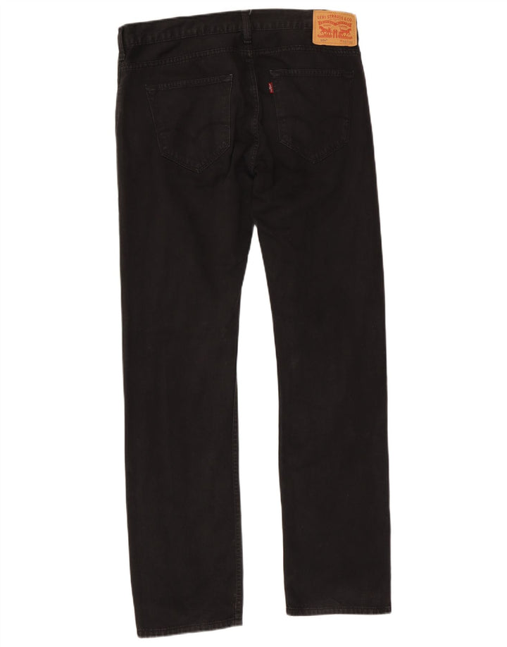 Levi's Mens 504 Straight Jeans W33 L32 Black Cotton