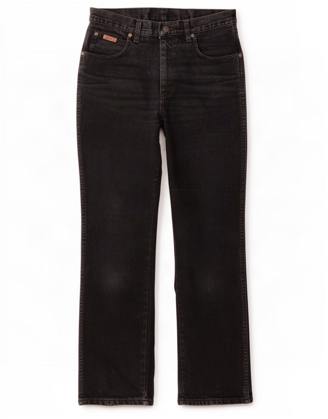 Wrangler Mens Texas Straight Jeans W31 L32 Black Cotton