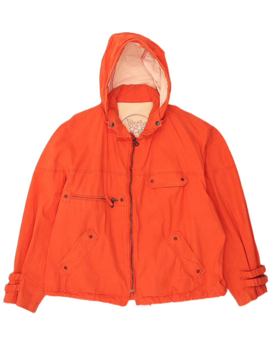 Pollini Mens Hooded Utility Jacket UK 42 XL Orange
