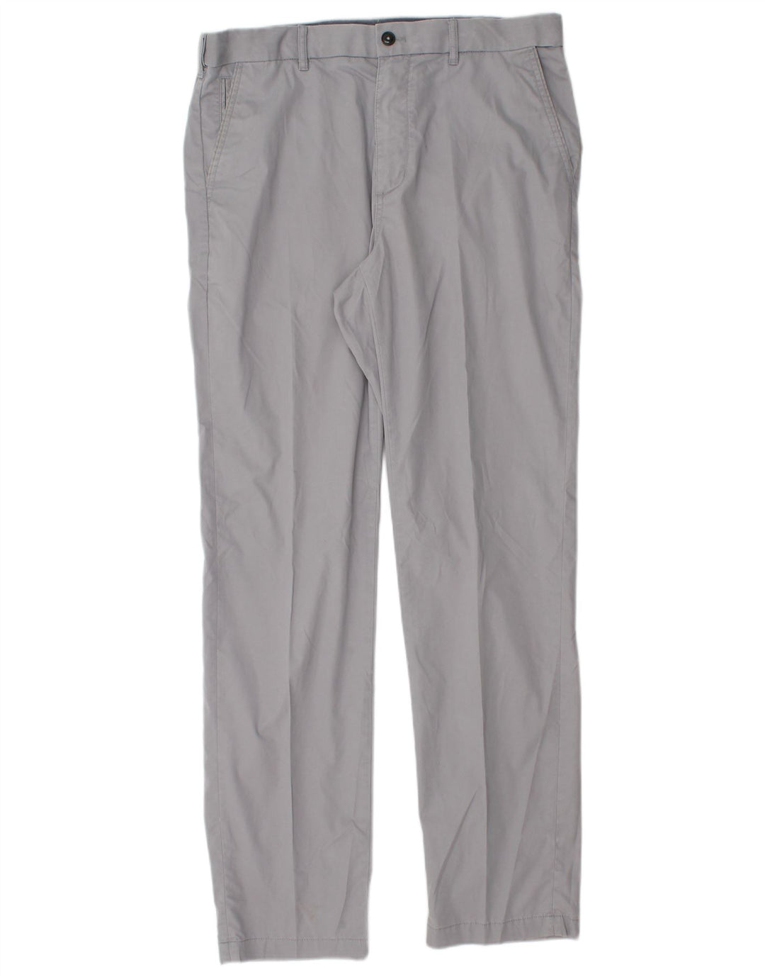 Marks & Spencer Mens Blue Harbour Regular Fit Chino Trousers W34 L33 Grey