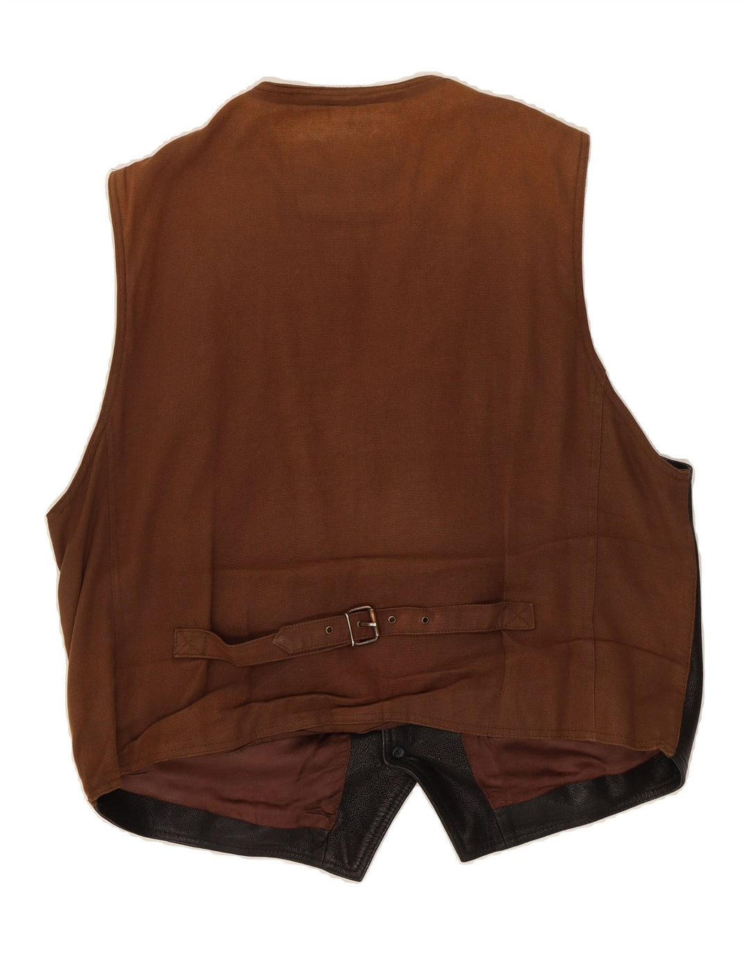 MILESTONE Mens Leather Waistcoat Medium Black Vintage Milestone and Second-Hand Milestone from Messina Hembry 