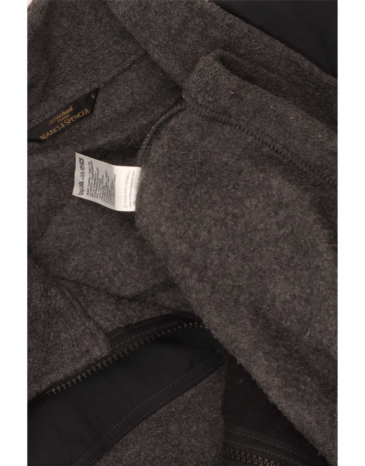Marks & Spencer Mens St. Michael Fleece Jacket UK 36 Small Grey Colourblock