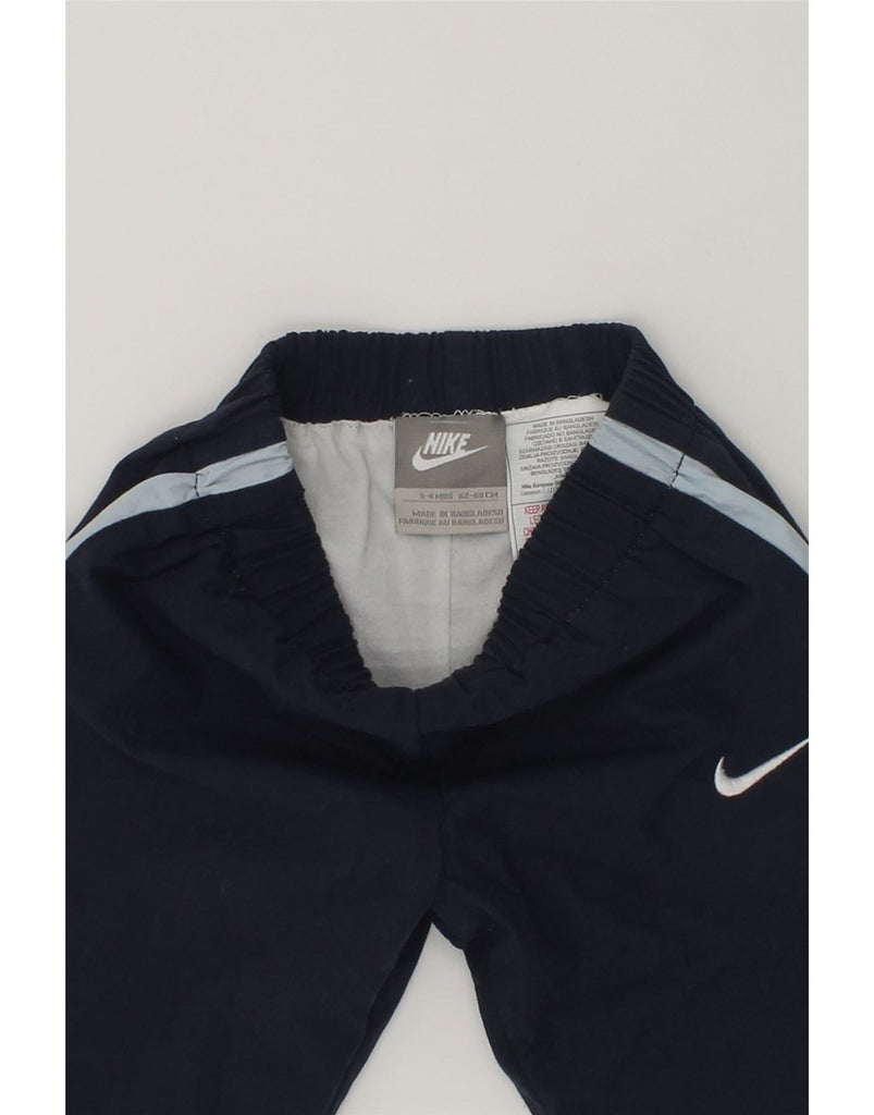 NIKE Baby Boys Tracksuit Trousers 3-6 Months Navy Blue Polyester | Vintage Nike | Thrift | Second-Hand Nike | Used Clothing | Messina Hembry 