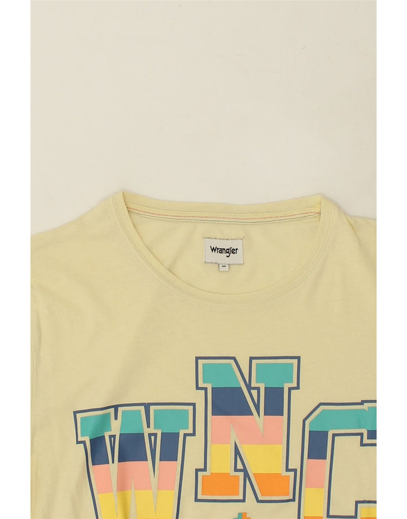 WRANGLER Mens Graphic T-Shirt Top Medium Yellow Cotton | Vintage Wrangler | Thrift | Second-Hand Wrangler | Used Clothing | Messina Hembry 