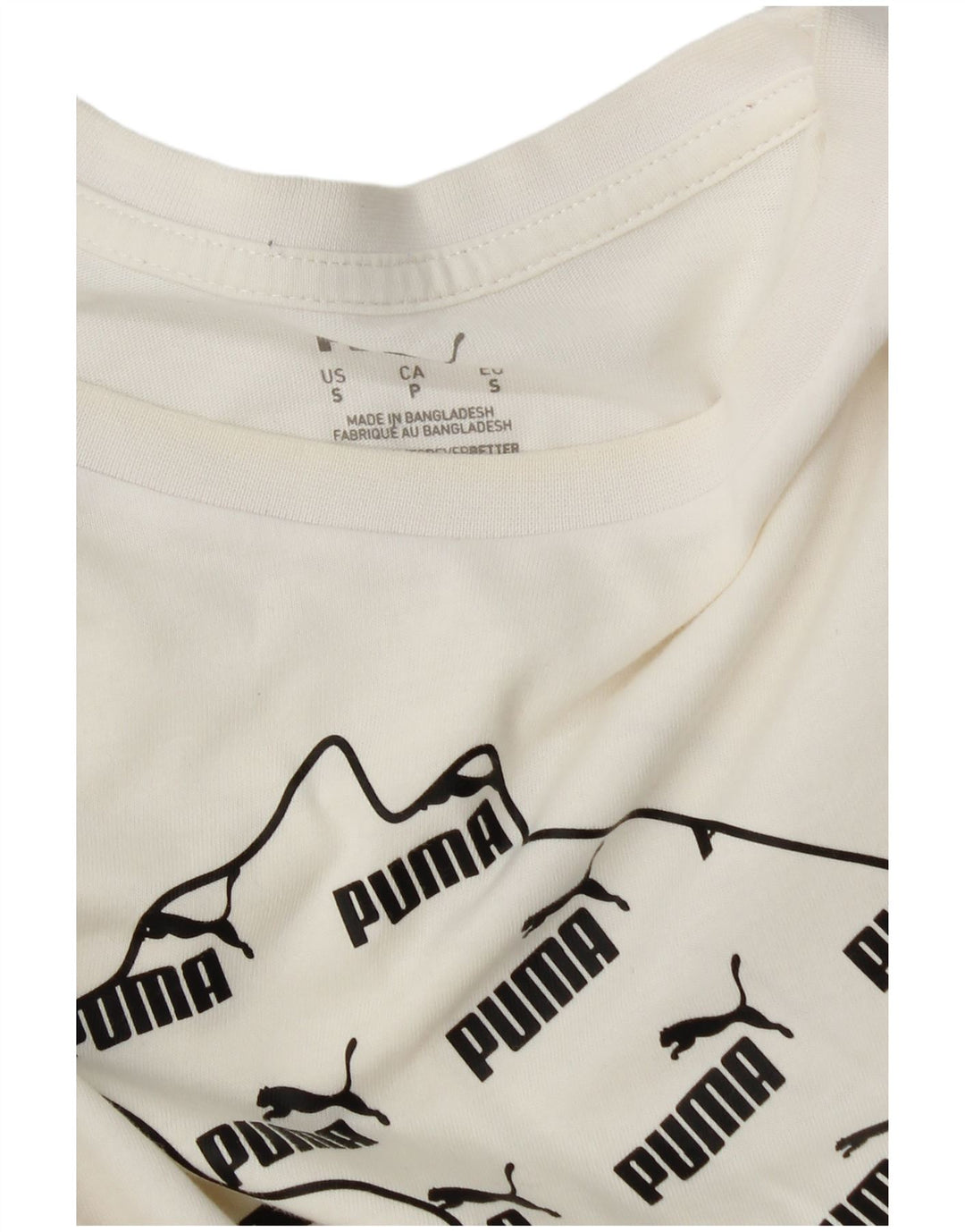 Puma Mens Graphic T-Shirt Top Small White
