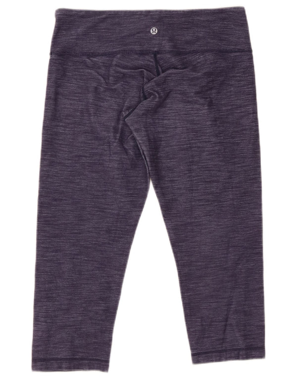 LULULEMON Womens Capri Leggings US 8 Medium  Purple Pinstripe