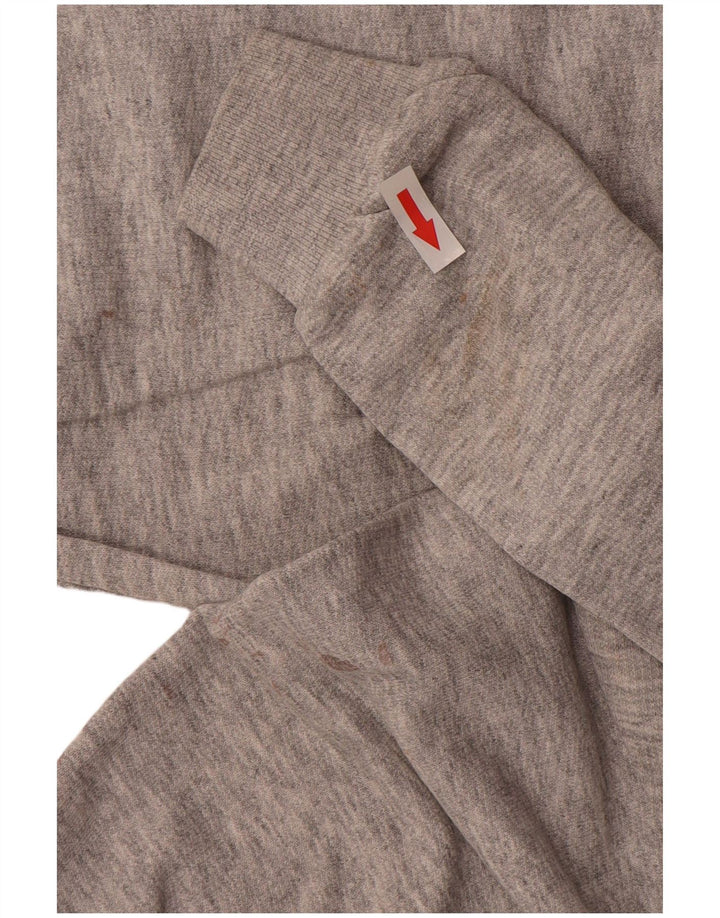 Wrangler Mens Sweatshirt Jumper Large Grey Striped Cotton
