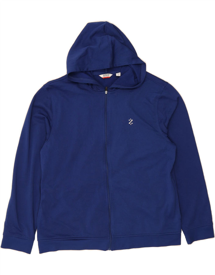 IZOD Mens Zip Hoodie Sweater Medium Blue Vintage Izod and Second-Hand Izod from Messina Hembry 