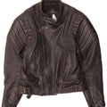 Krawehl Mens Motorstyle Leather Racer Jacket UK 36 Small Black Leather