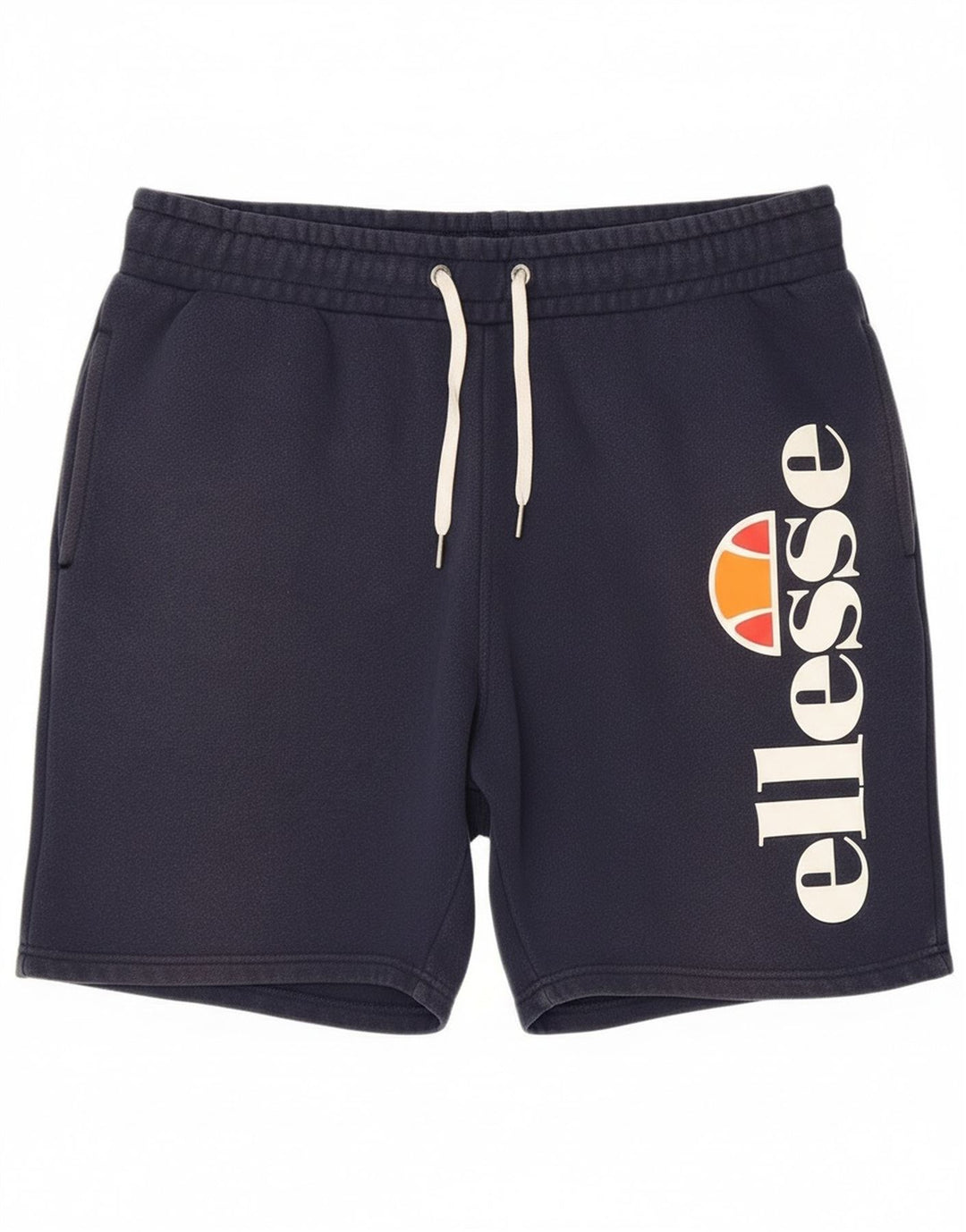 Ellesse Mens Graphic Sport Shorts Large Navy Blue Cotton