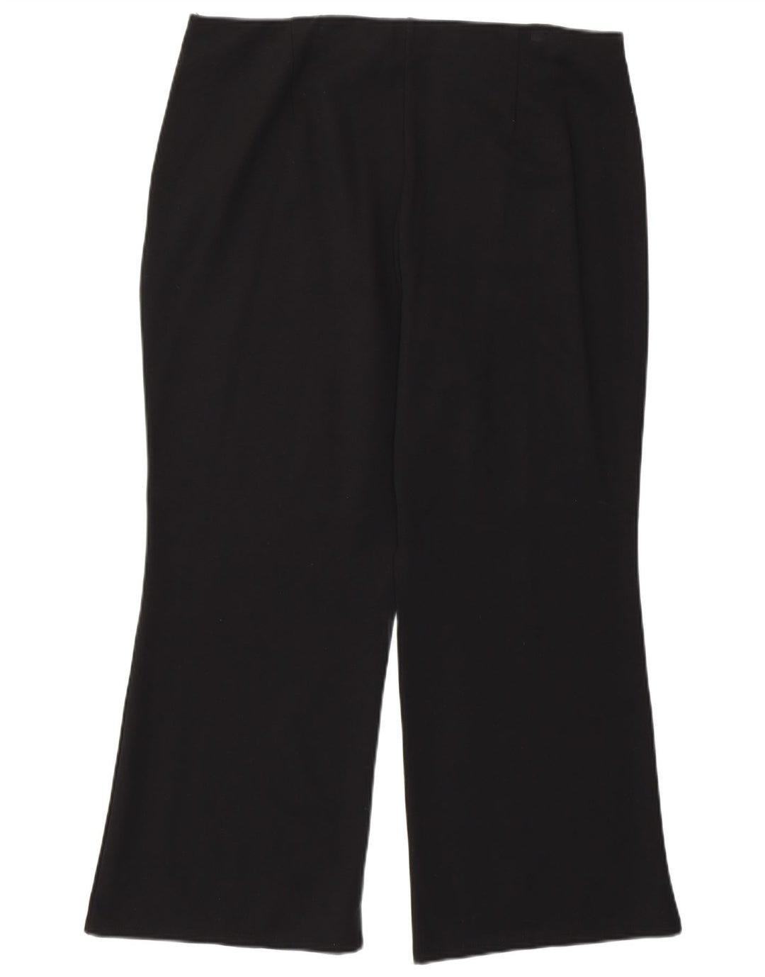DKNY Womens High Waist Straight Capri Trousers XL W36 L24 Black Rayon