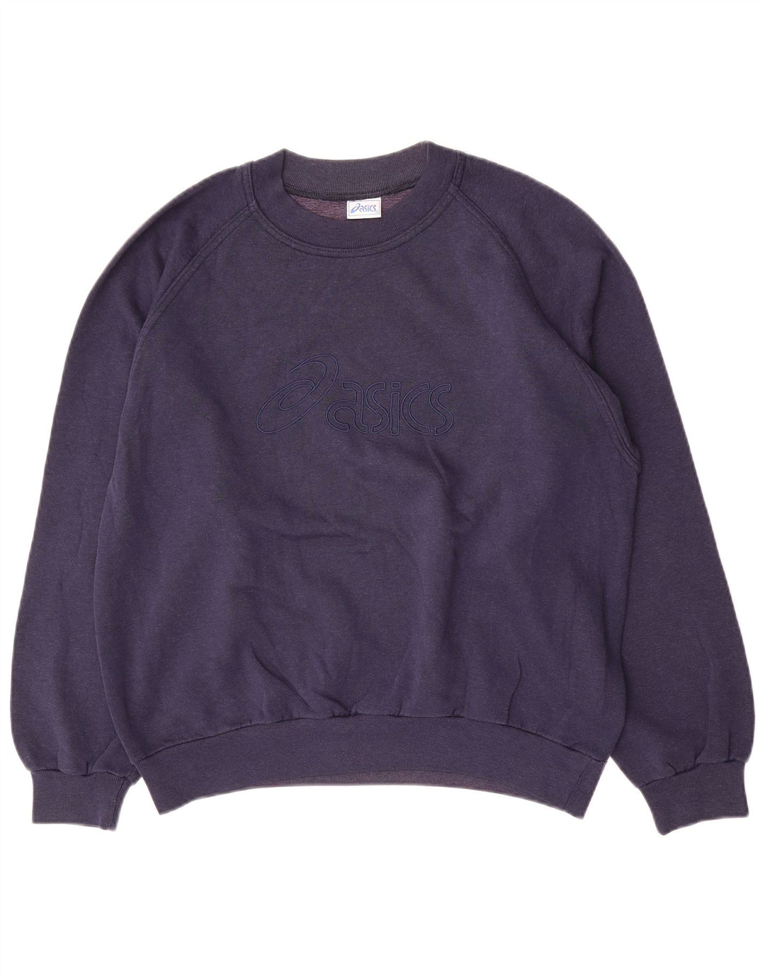 Asics Mens Sweatshirt Jumper Small Navy Blue Cotton