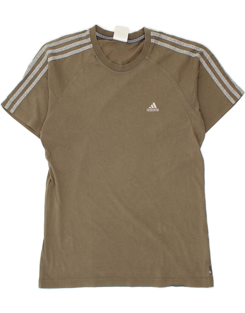 ADIDAS Mens T-Shirt Top Small Brown Cotton Vintage Adidas and Second-Hand Adidas from Messina Hembry 