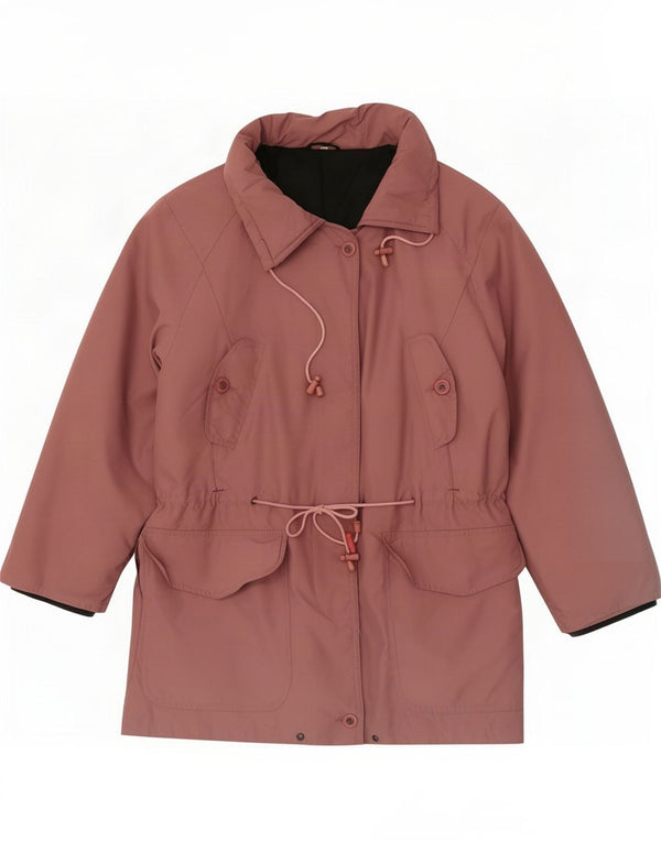 Vintage Womens Oversized Parka Jacket EU 42 Large Brown Polyester