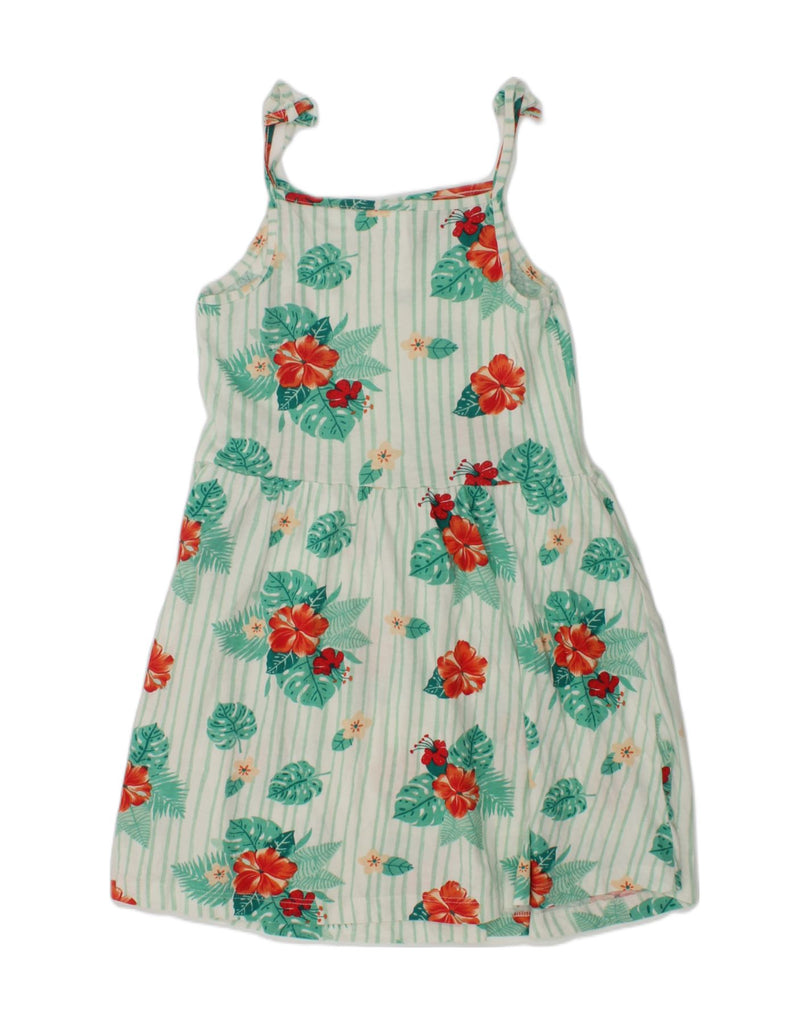 PALOMINO Girls Sundress 6-7 Years Green Floral Cotton | Vintage Palomino | Thrift | Second-Hand Palomino | Used Clothing | Messina Hembry 