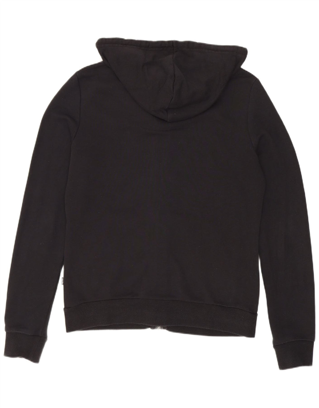 Puma Womens Zip Hoodie Sweater UK 12 Medium Black Cotton