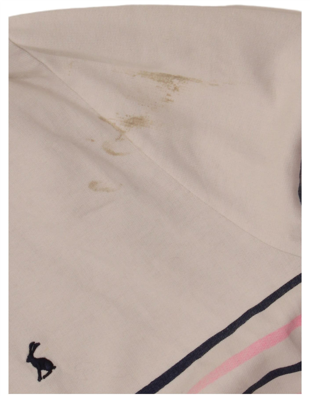 JOULES Womens Button Neck Sweatshirt Jumper UK 20 2XL  White Striped