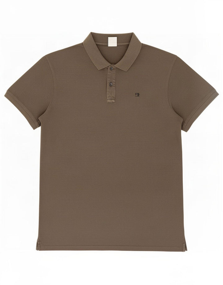 Scotch & Soda Mens Polo Shirt Medium Brown Cotton