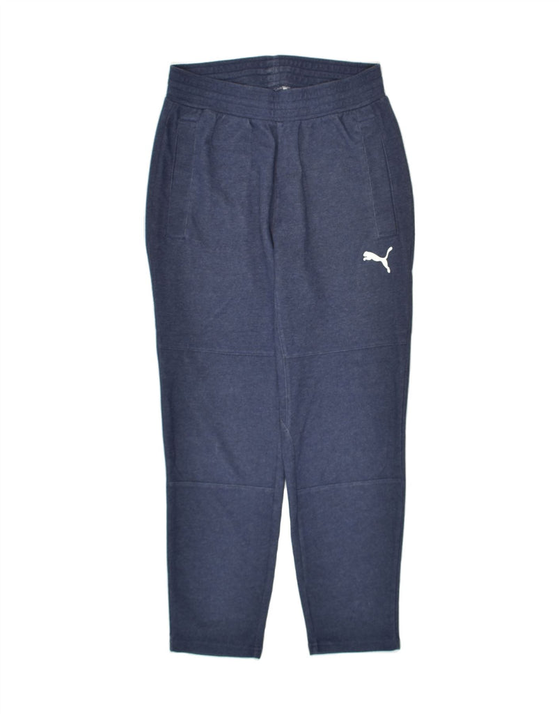 PUMA Womens Tracksuit Trousers Joggers UK 8 Small Navy Blue Cotton | Vintage Puma | Thrift | Second-Hand Puma | Used Clothing | Messina Hembry 