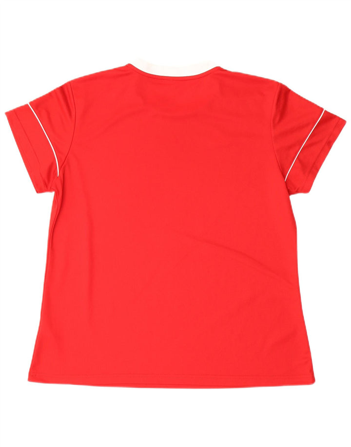 ADIDAS Womens Climalite T-Shirt Top UK 20/22 XL Red Polyester