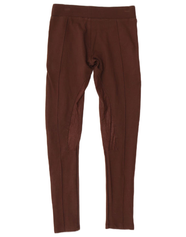 Zara Womens Skinny Riding Casual Trousers UK 6 XS Brown