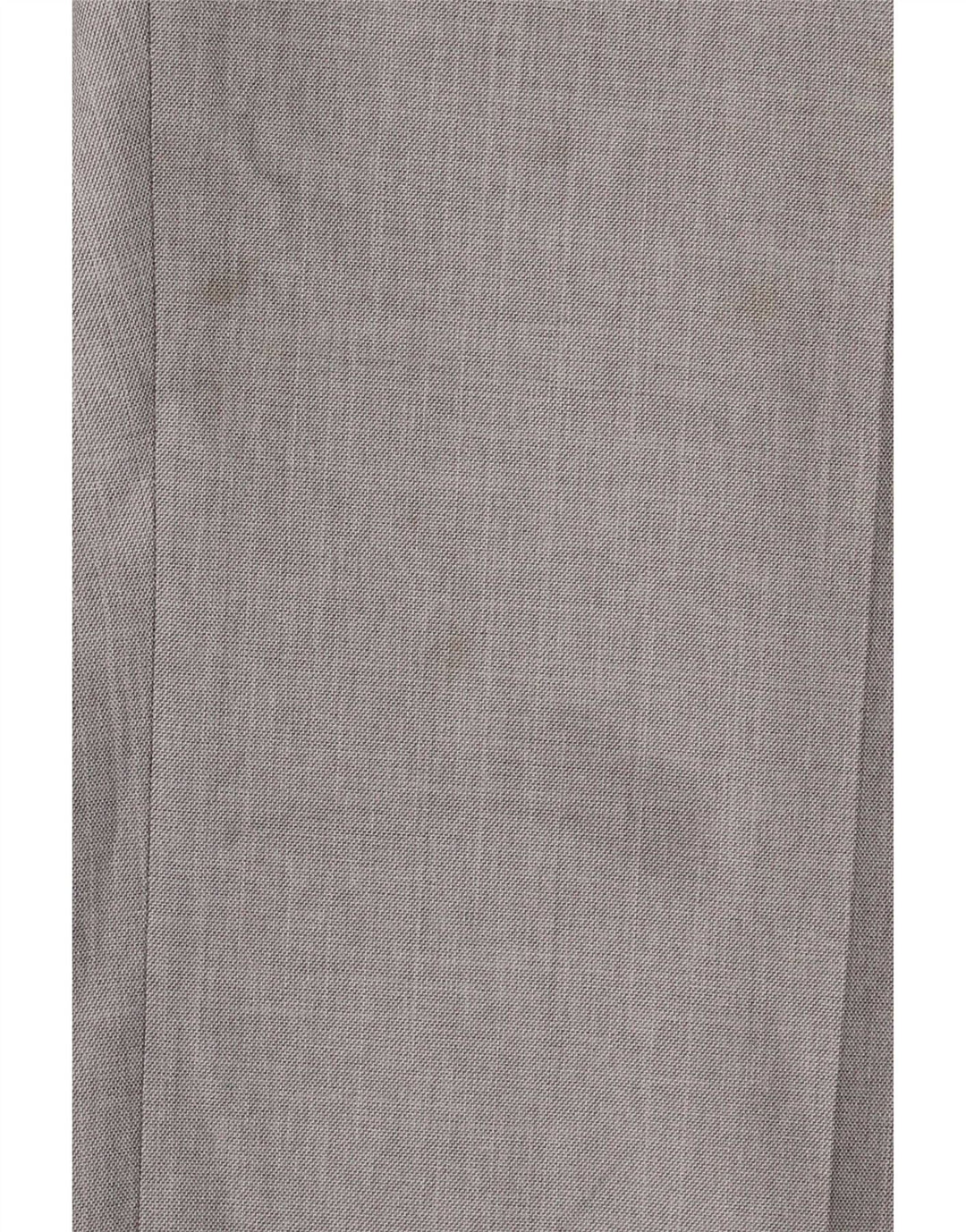 Marks & Spencer Mens Straight Suit Trousers W42 L29 Grey Polyester