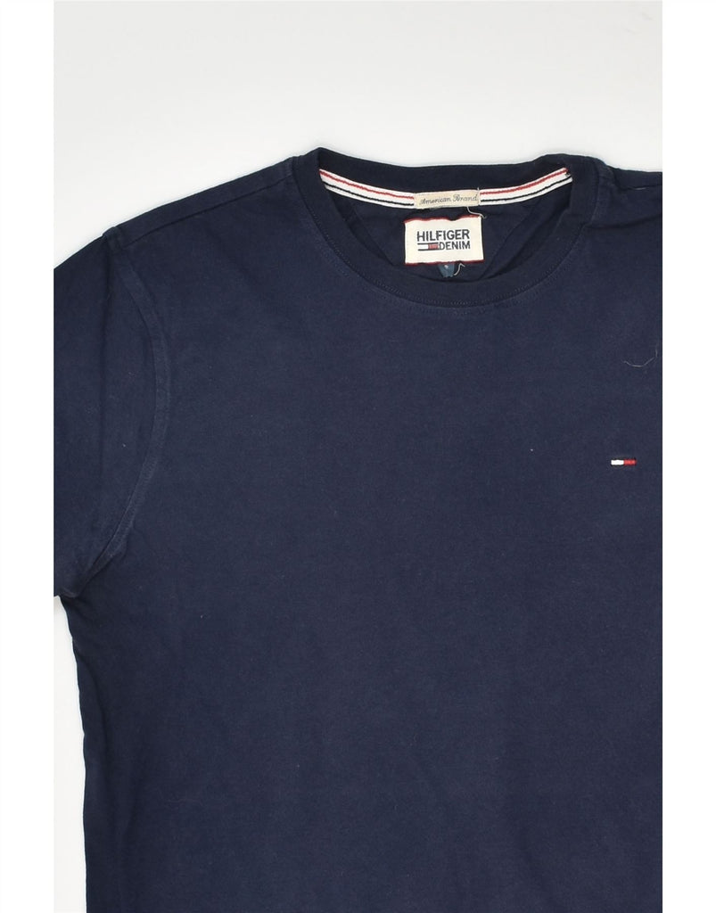 TOMMY HILFIGER Mens T-Shirt Top Small Navy Blue Cotton | Vintage Tommy Hilfiger | Thrift | Second-Hand Tommy Hilfiger | Used Clothing | Messina Hembry 