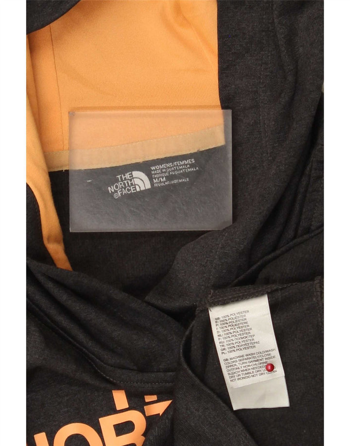 The North Face Womens Graphic Hoodie Jumper UK 12 Medium Grey Polyester