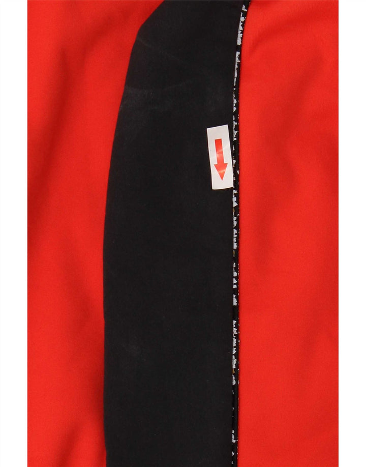 Adidas Mens Tracksuit Top Jacket Medium Red Colourblock Polyester