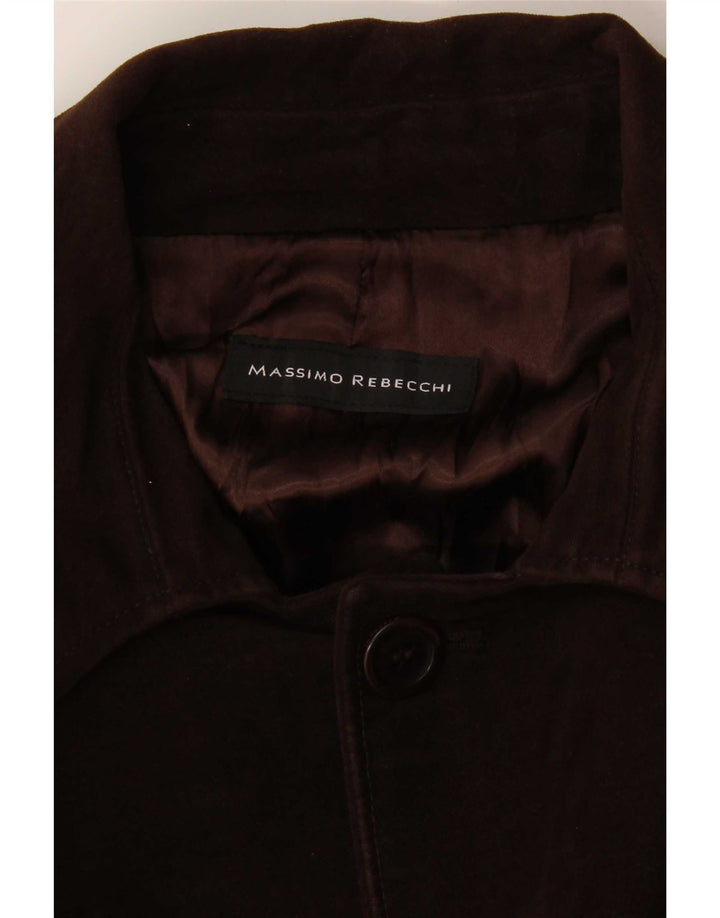 Massimo Rebecchi Mens Overcoat UK 38 Medium Brown