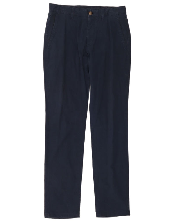 Massimo Dutti Mens Casual Fit Chino Trousers EU 38 Small W30 L31 Navy Blue