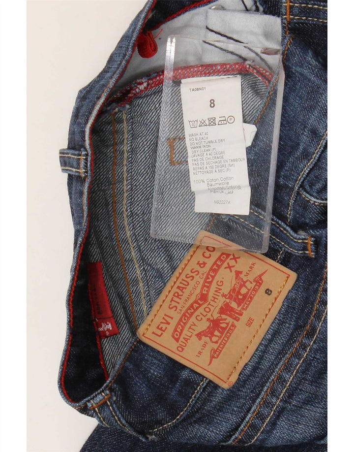 Levi's Boys Straight Jeans 7-8 Years W24 L25 Navy Blue Cotton